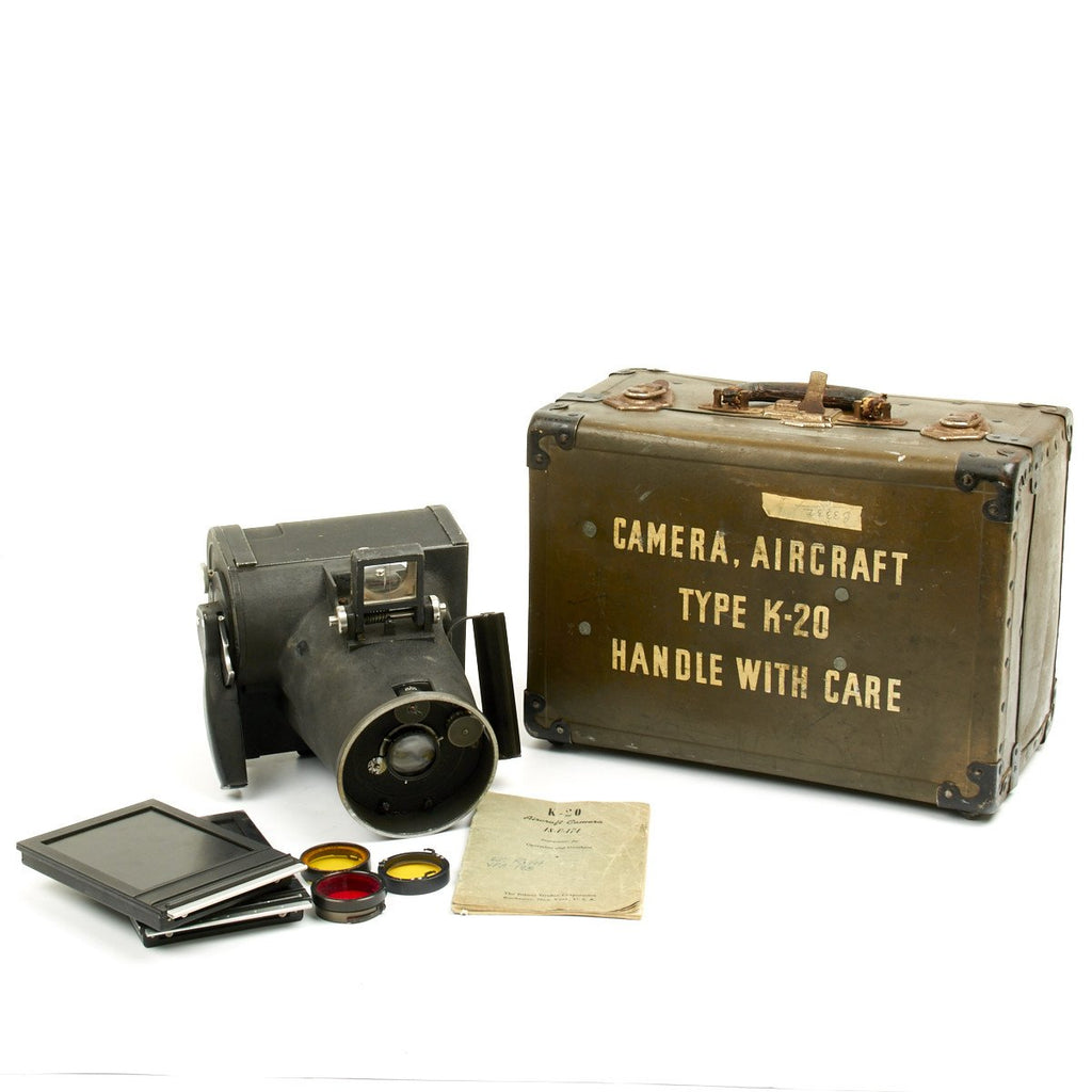 Original U.S. WWII Army Air Force Graflex K-20 Aircraft Camera with Case - K20 Original Items
