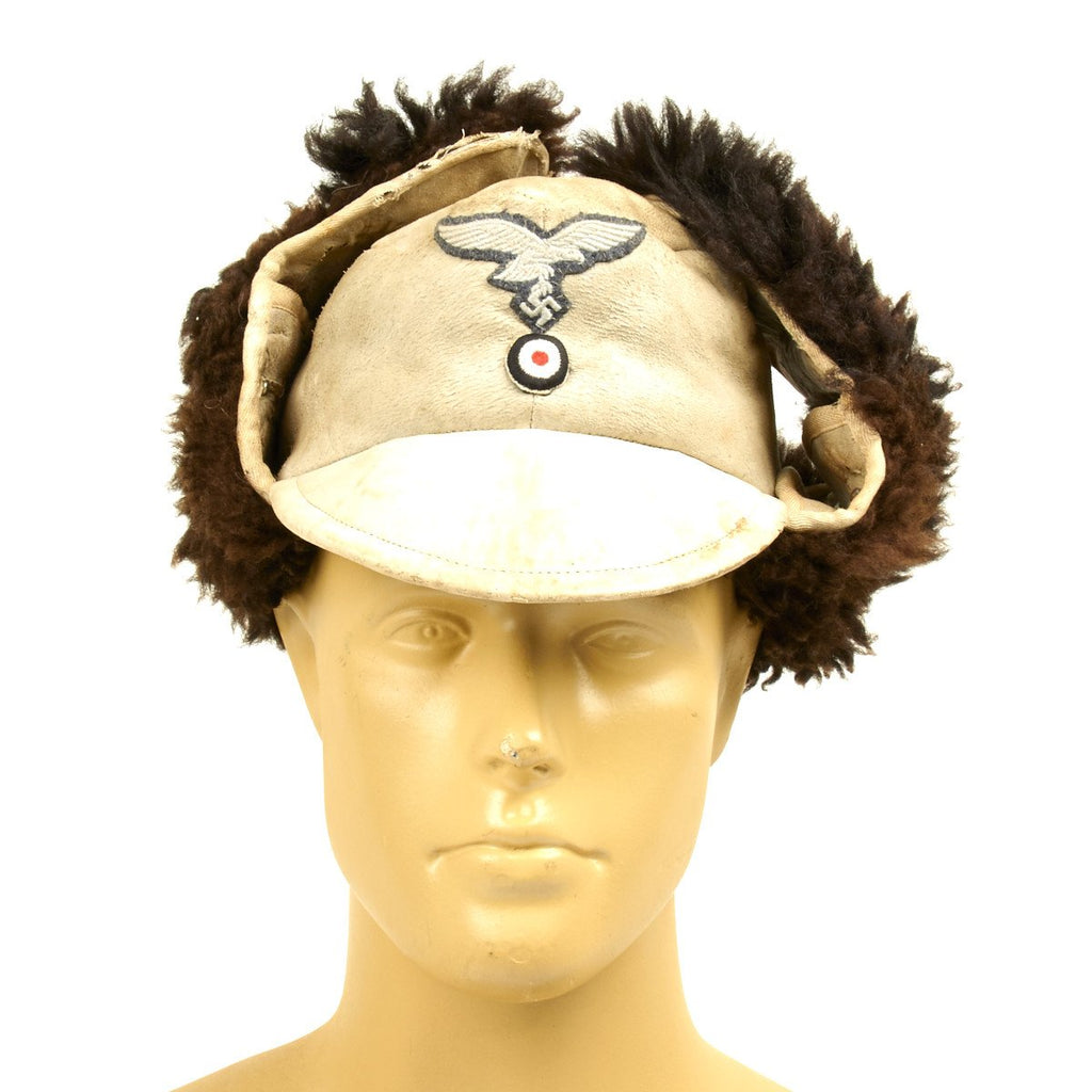 Original German Luftwaffe M43 Winter Field Cap - Pelzmütze Original Items