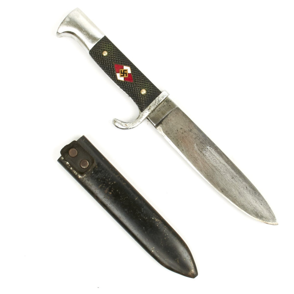 Original German WWII Hitler Youth Knife - RZM M7/27 by Puma Dated 1938 Original Items