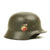 Original German WWII Army Heer M35 Named Double Decal Helmet - ET62 Original Items