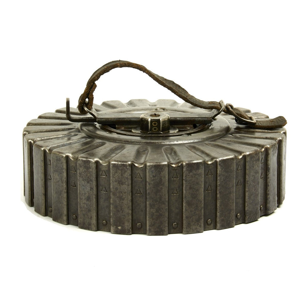 Original U.S. WWI Lewis Machine Gun .30-06 Cal Aircraft Drum Magazine with Cartridge Counter- Rare Original Items