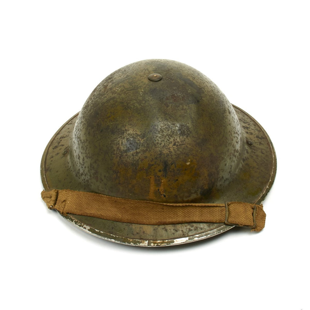 Original British WWII Brodie Mk1 Steel Helmet by Rubery Owen & Co - Dated 1939 Original Items