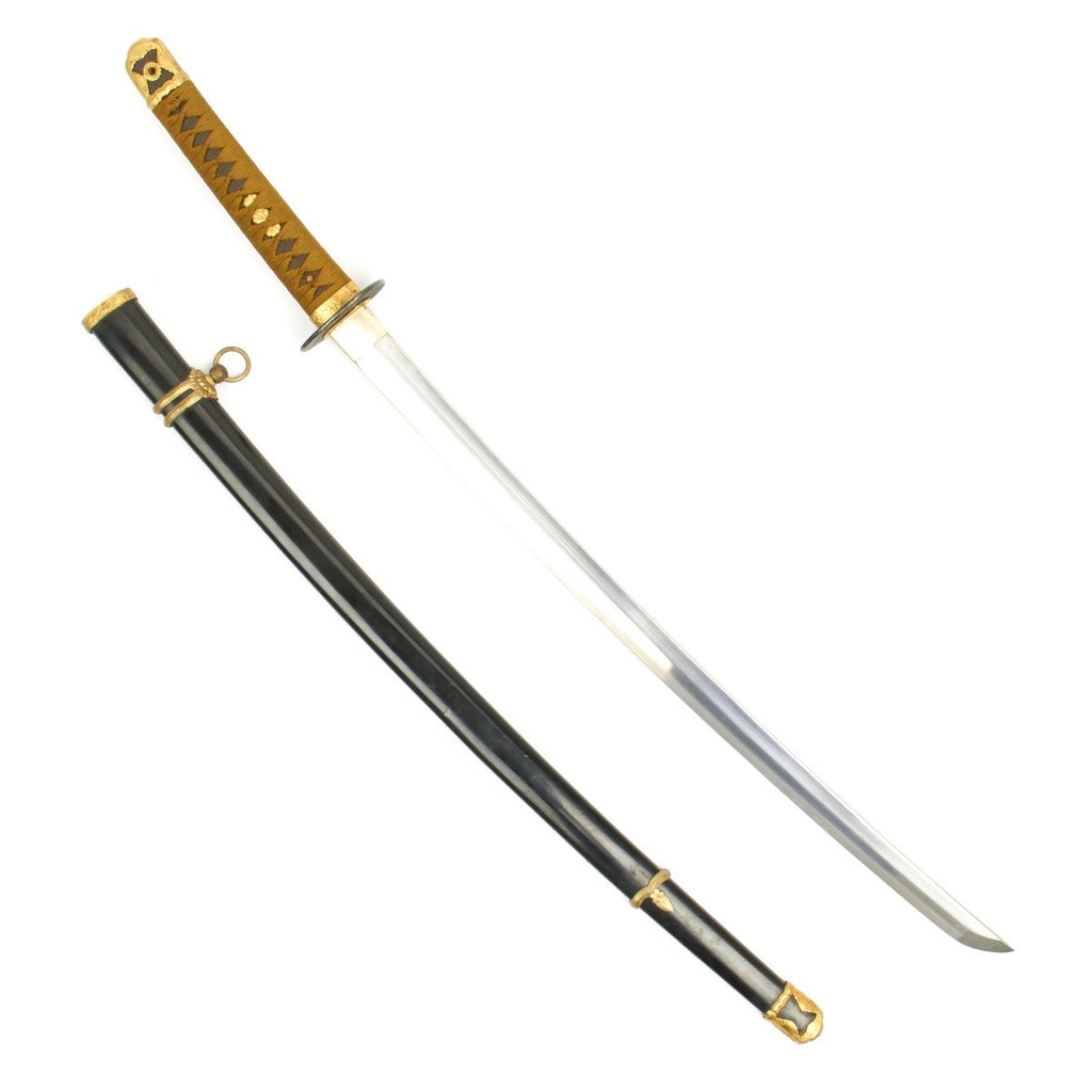 Original WWII Japanese Navy Officer Katana Samurai Sword - Signed Blade Original Items