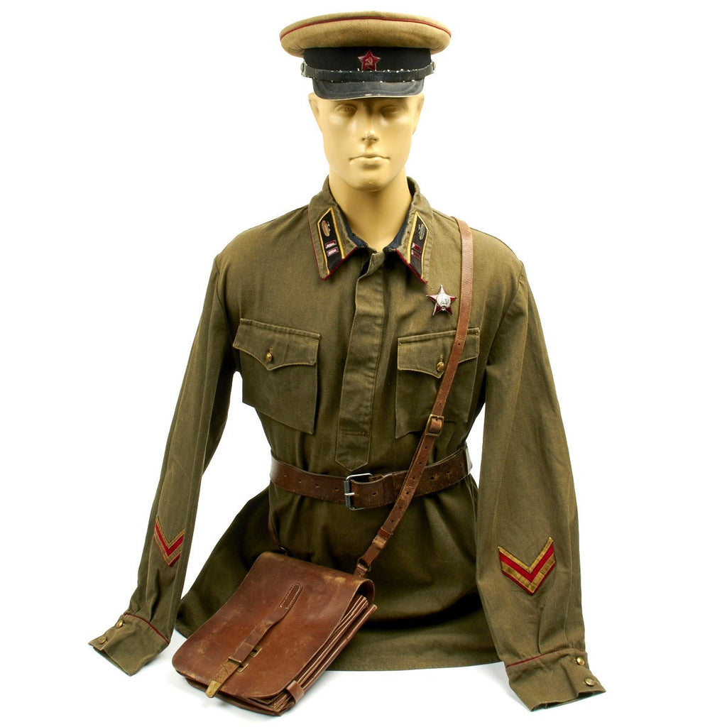 Original WWII Soviet Russian M35 Tanker Major Uniform Set Original Items