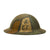 Original U.S. WWI M1917 A.E.F. Doughboy Helmet with Camouflage Textured Paint Original Items
