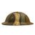 Original U.S. WWI M1917 A.E.F. Doughboy Helmet with Camouflage Textured Paint Original Items