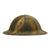 Original U.S. WWI M1917 A.E.F. Doughboy Helmet with Camouflage Textured Paint Original Items