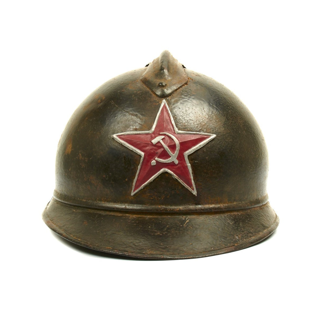 Original WWI Soviet Russian Model 1915 Adrian Helmet Original Items