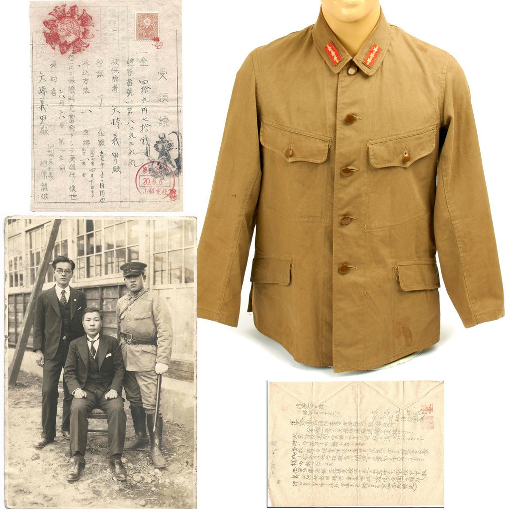 Original WWII Imperial Japanese Named Sergeant Major Tunic with Photo Original Items