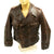 Original German WWII Officer Brown Leather 6th Panzer Division Wrap Jacket Original Items