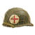 Original U.S. WWII Medic 1944 M1 McCord Front Seam Helmet with Westinghouse Liner and Net Original Items