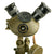 Original French WWI Longue-vue Monoculaire Telescope with Tripod - Dated 1917 Original Items