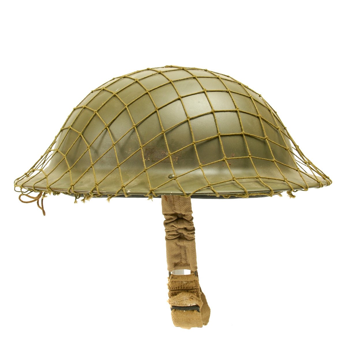 ★アメリカ軍＊ＷＷ２カリフォルニア州第７４０兵器メンテナンス中隊クレスト（実物） Original Canadian WWII Brodie MkII Steel Helmet with Net - Dated