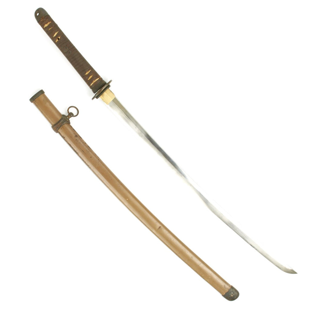 Original WWII Japanese Army Officer Katana Samurai Sword - Ancient Handmade Double Signed Blade Original Items
