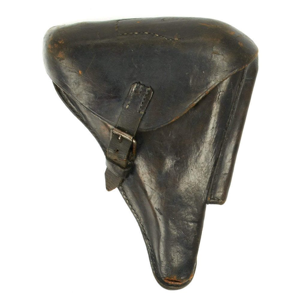 Original German WWII P08 Luger Leather Holster by Straubing Original Items