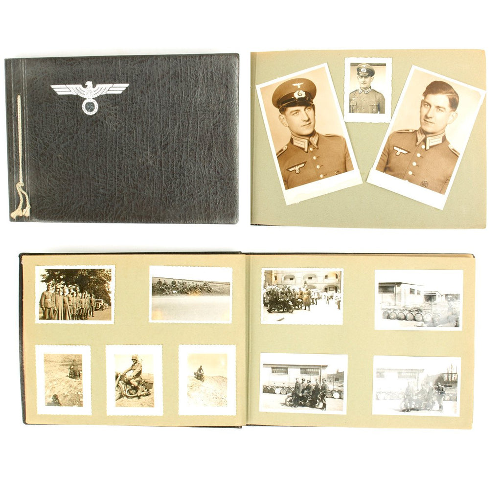 Original German WWII Heer Army NCO Photo Album of France and Italy - 180+ Pictures Original Items