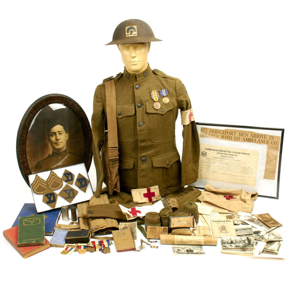 Original U.S. WWI Named 26th Infantry Division Ambulance Grouping - Private Joseph Albert Rich Original Items