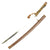 Original WWII Japanese Katana Samurai Sword - Handmade Blade by KAZUNORI with Leather Covered Scabbard Original Items