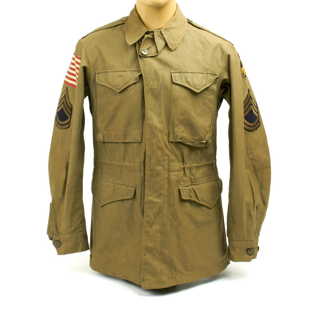 Original U.S. WWII 17th Airborne Division M-1943 M43 Field Jacket Original Items