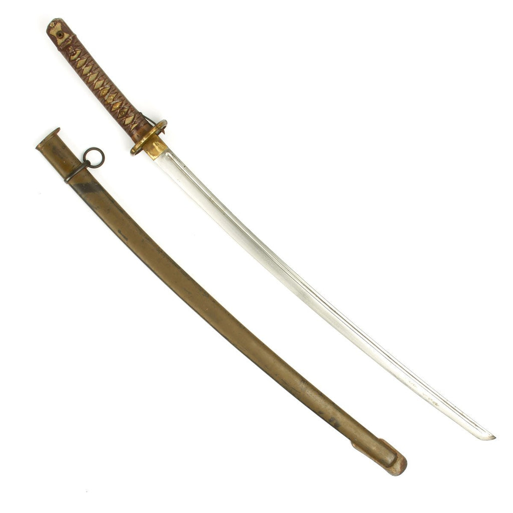 Original WWII Japanese Army Type 95 NCO Katana Samurai Sword with Matching Serial Numbers Original Items