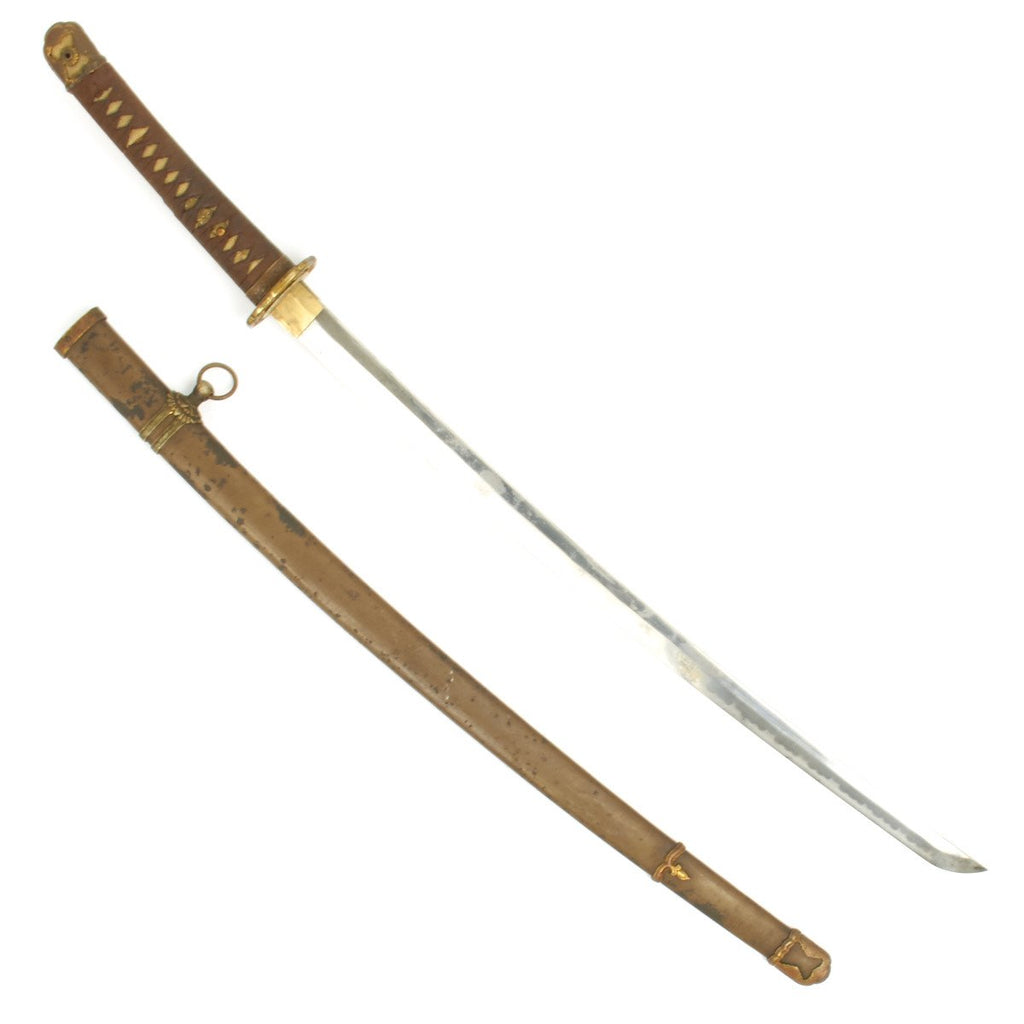 Original WWII Japanese Army Officer Katana Samurai Sword - Handmade Signed Blade Original Items