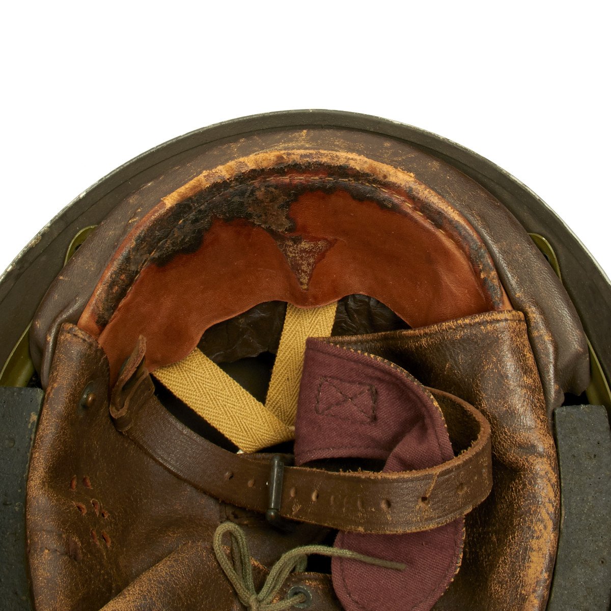 Original WWII British MkI Dispatch Rider Helmet Marked BS 1944 - Size 7 ...