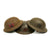Original U.S. WWI M1917 Doughboy Divisional Helmet Collection - Set of 3 Original Items