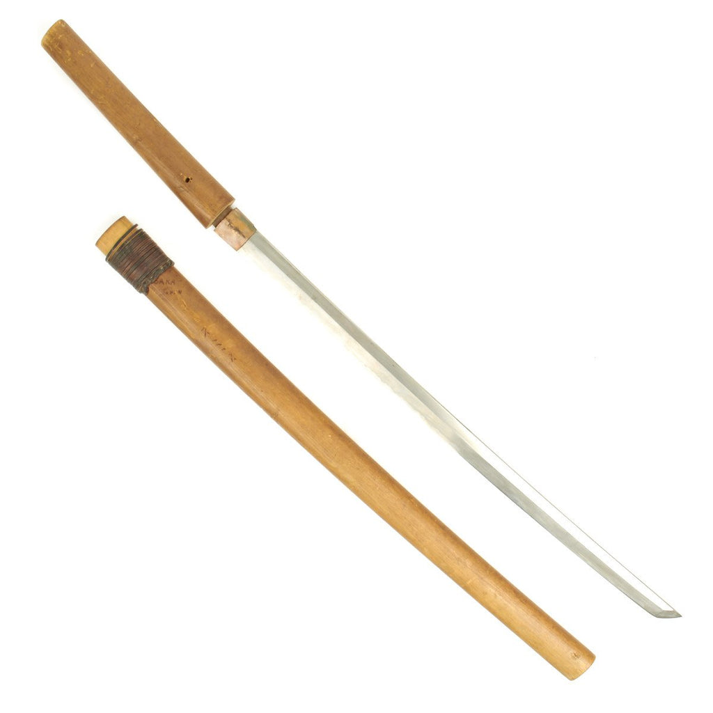 Original WWII Japanese Occupation Katana Samurai Sword in Souvenir Resting Scabbard Original Items
