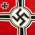 Original German WWII Battle Flag with Wartime Markings 80cm x 135cm Original Items