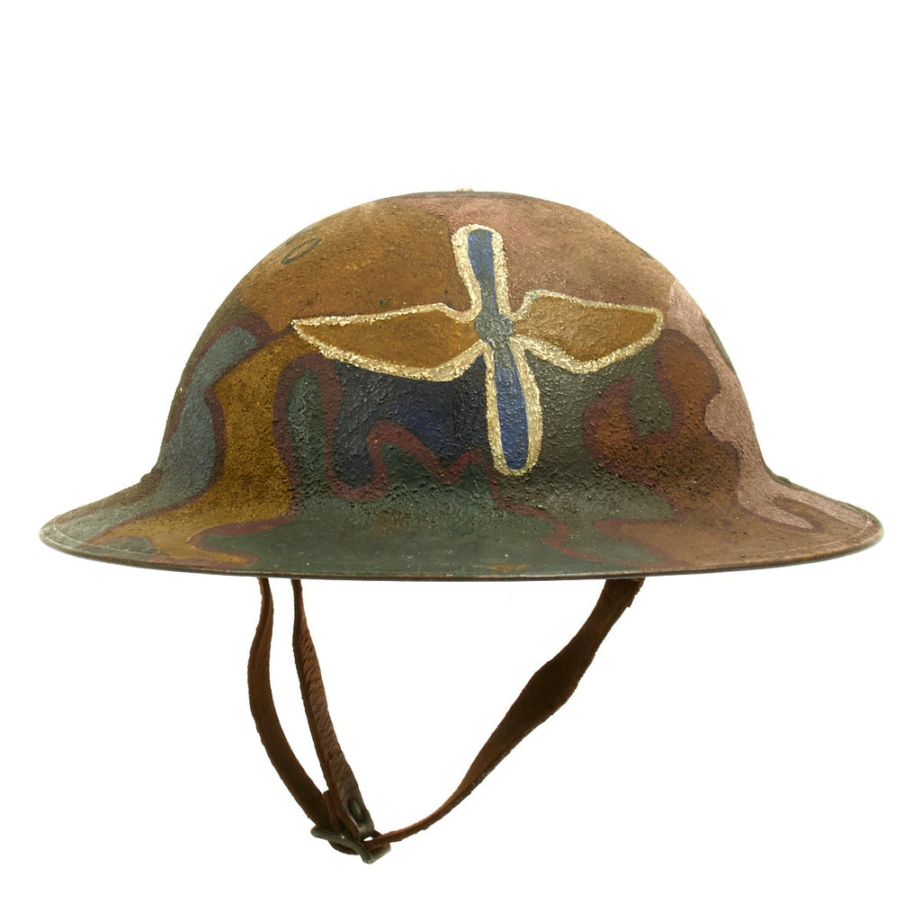 Original U.S. WWI M1917 Doughboy AEF 3rd Air Service Mechanics Regiment Painted Helmet Original Items