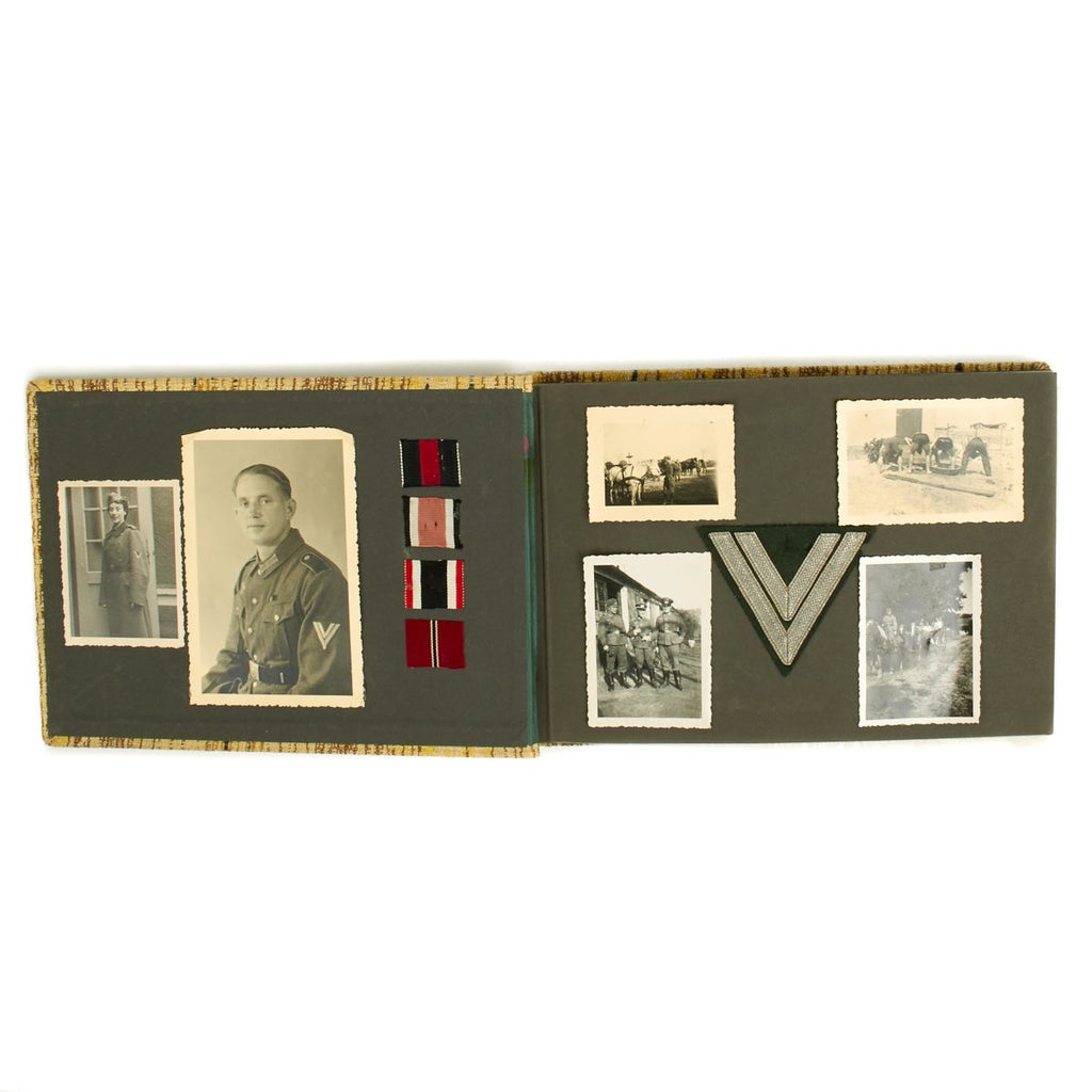 Original German WWII Army Heer Obergefreiter Personal Photo Album with Insignia Original Items