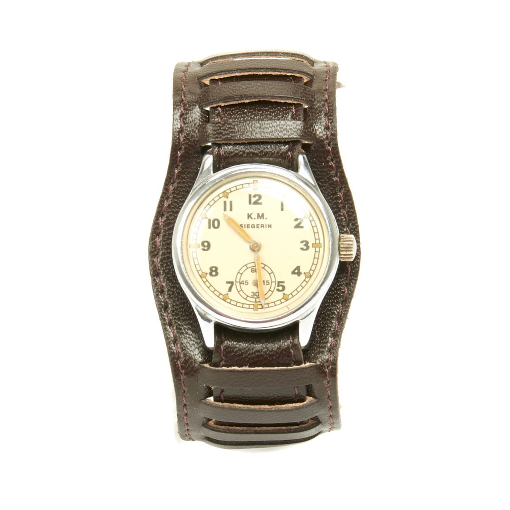 Original German WWII Kriegsmarine K.M. Wrist Watch by Siegerin - Fully Functional Original Items