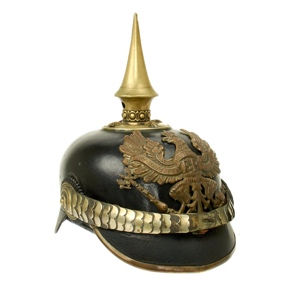 Original WWI Prussian Infantry Officer Pickelhaube Helmet Original Items