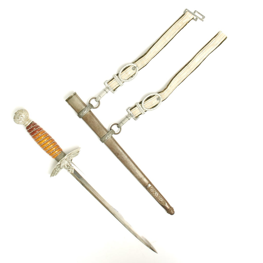 Original WWII German 2nd Model Luftwaffe Dagger by SMF with Hangers Original Items