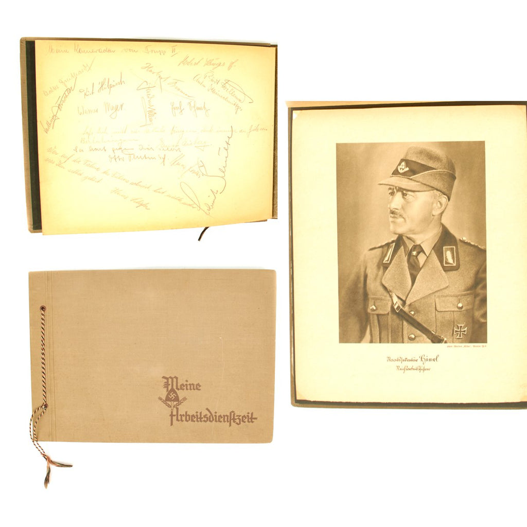 Original German WWII RAD Reich Labour Service Officer Personal Signed Photo Album Original Items