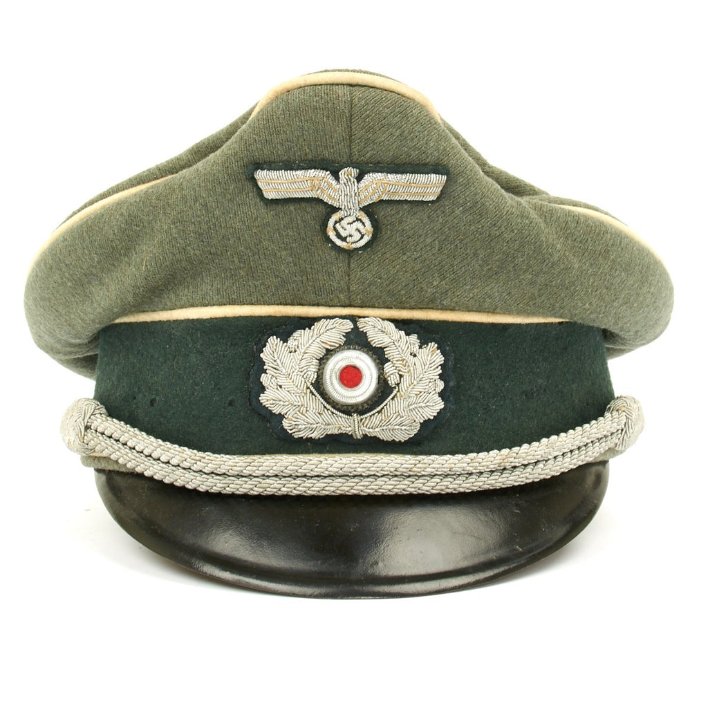 Original German WWII Army Heer Officer Visor Cap by Pekiiro Original Items