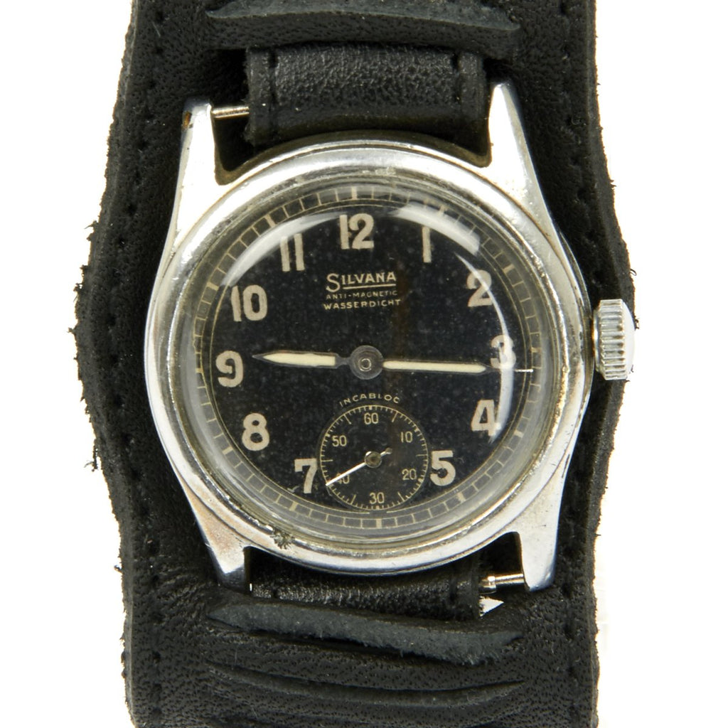 Original German WWII Wehrmacht D-H Waterproof Wrist Watch by Silvana - Fully Functional Original Items