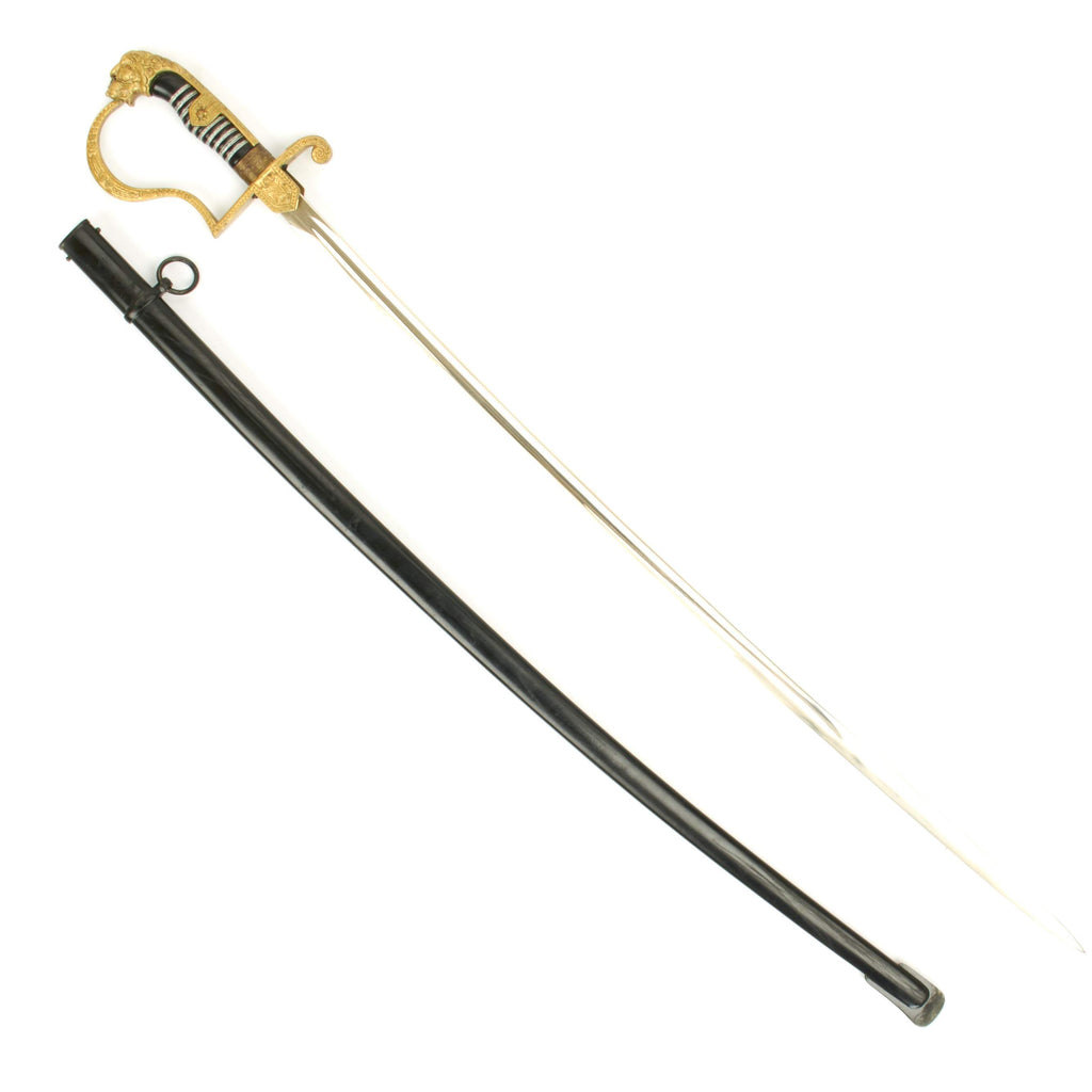 Original German WWII Officer Lion Head Zeiten Pattern Sword by Eickhorn Original Items