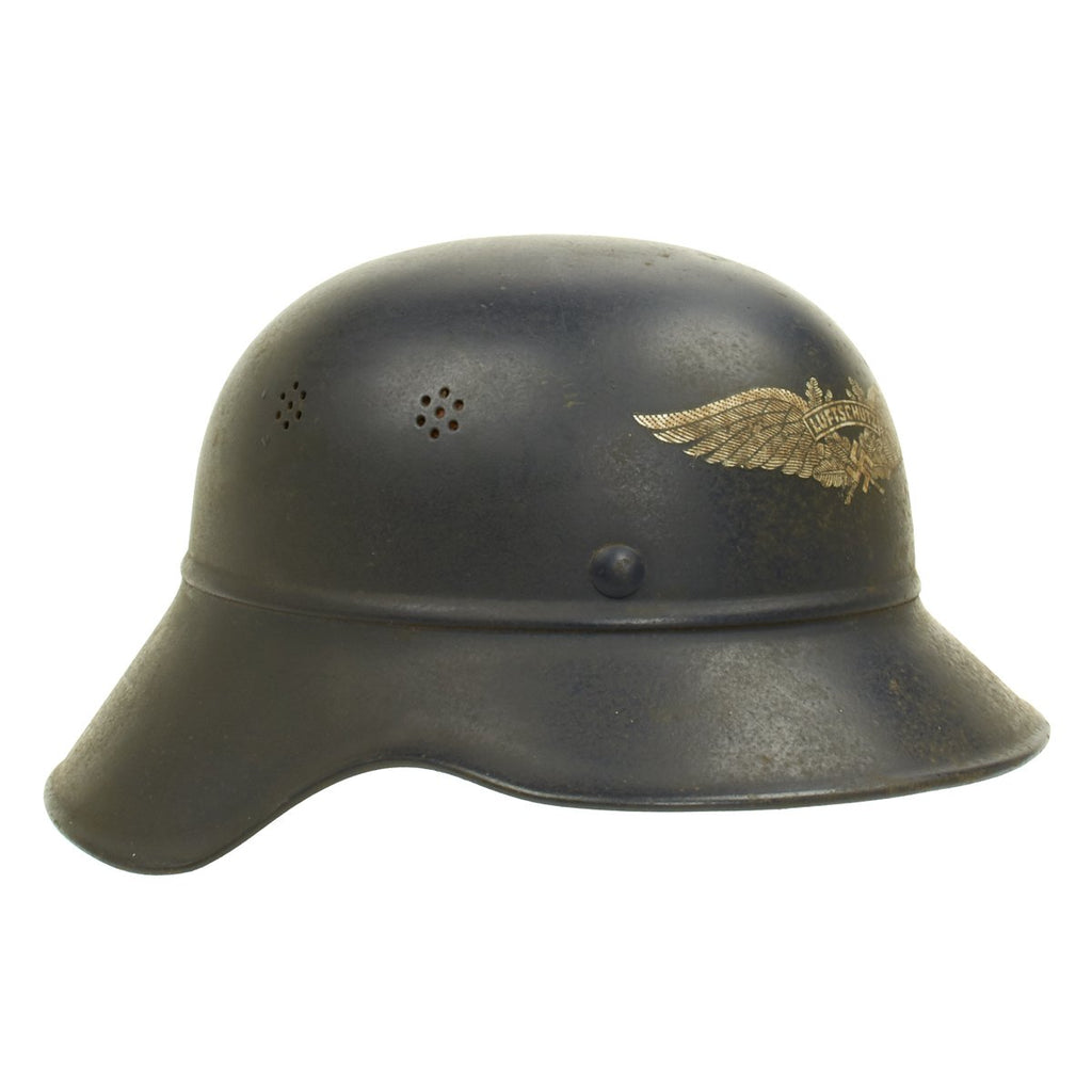 Original German WWII M38 Luftschutz Air Defense Gladiator Helmet Original Items