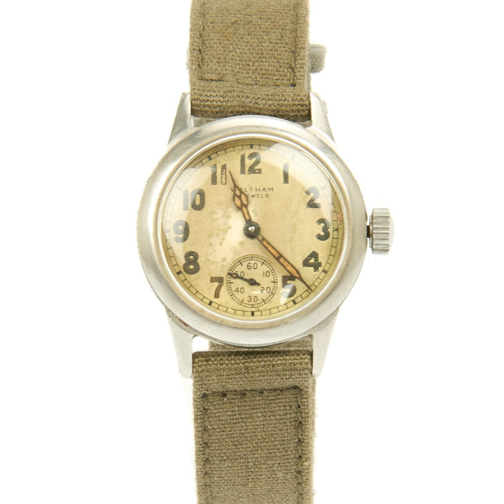 Original U.S. WWII Late War Army 17-Jewel Wrist Watch by Waltham - Fully Functional Original Items