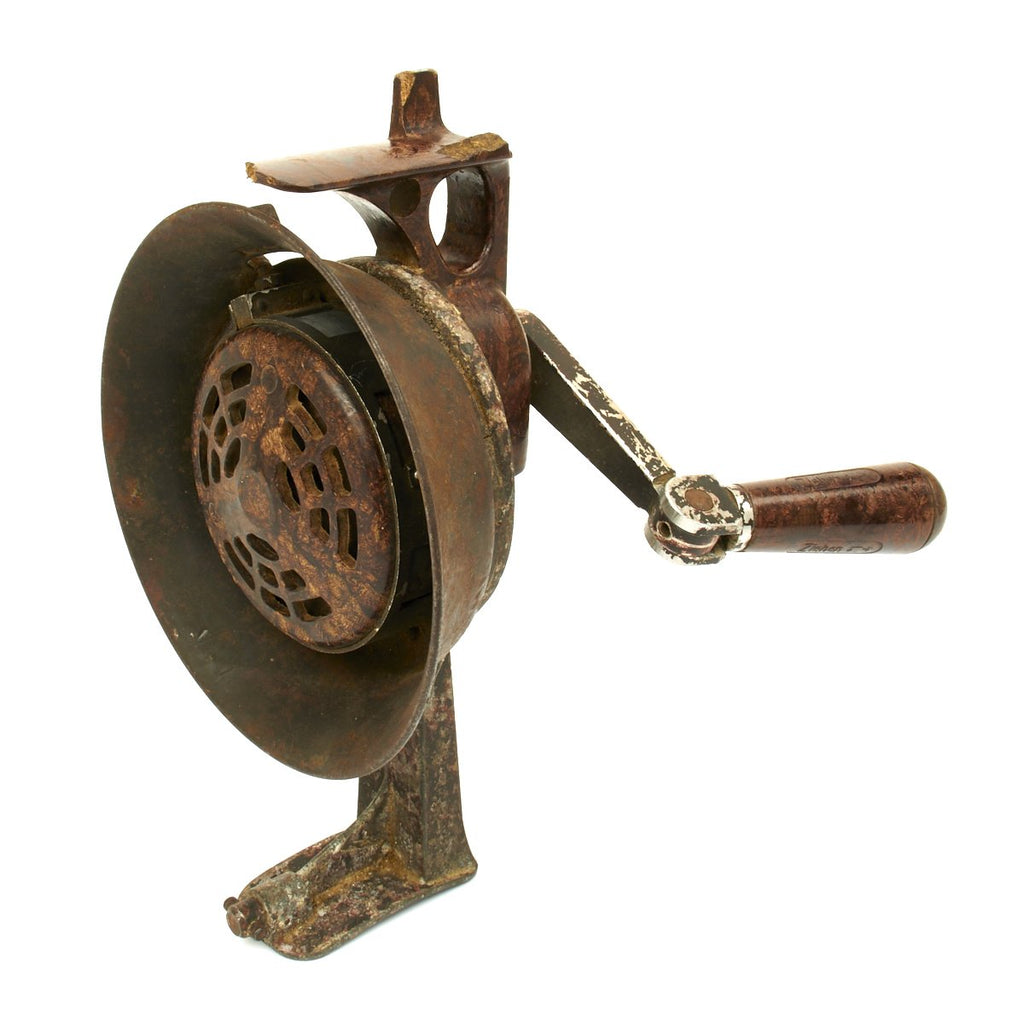 Original German WWII Jurk Bakelite Hand-Crank Air Raid Siren Original Items
