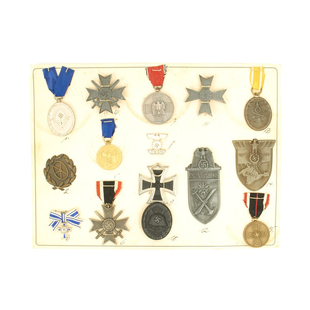 Original German WWII Salesman Medals and Awards Sample Set Original Items
