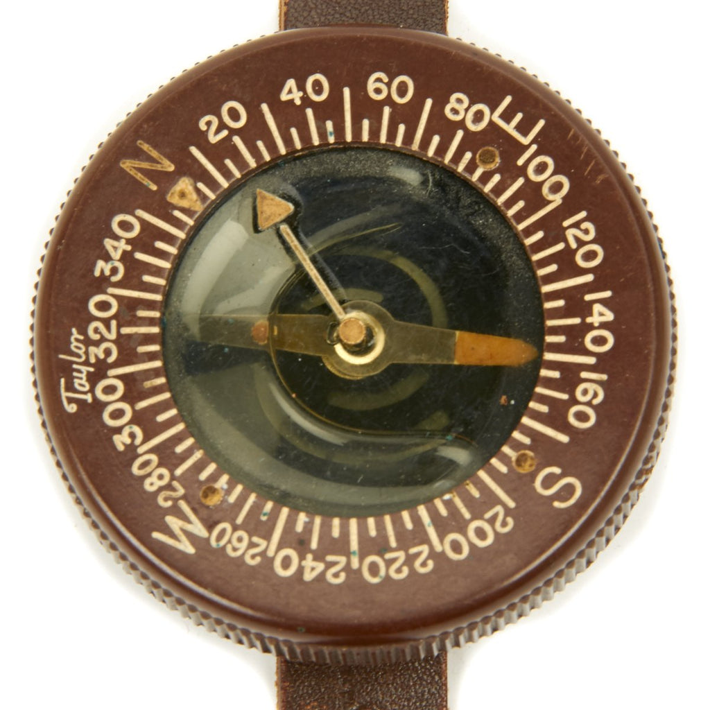 Original U.S. WWII Paratrooper Liquid Filled Wrist Compass by Taylor - Excellent Condition Original Items