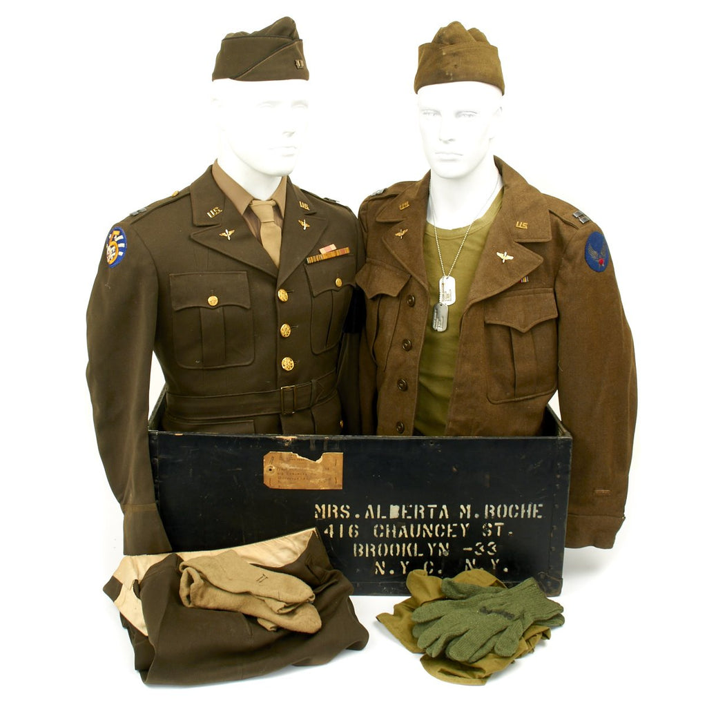 Original U.S. WWII Named 5th Air Force Officer Grouping in Trunk Original Items