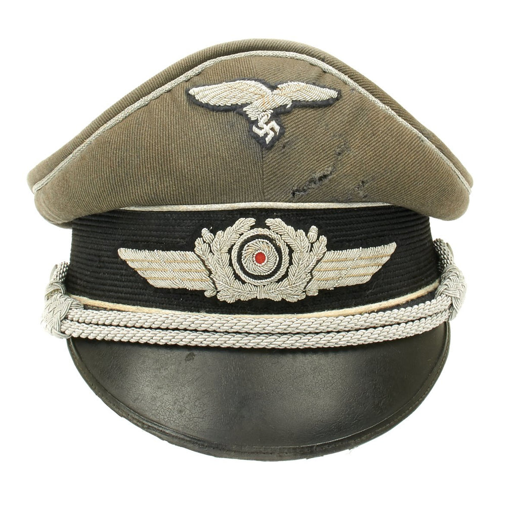 Original German WWII Luftwaffe Officer Visor Cap - Schirmmütze Original Items