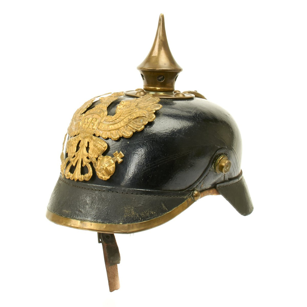 Original German WWI Prussian M1915 Pickelhaube Spiked Helmet by Muhlenfeld & Co. Barmen - Dated 1916 Original Items