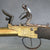 Original French Brass Blunderbuss Pistol with Spring Bayonet by Faisan of Namur Original Items