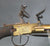 Original French Brass Blunderbuss Pistol with Spring Bayonet by Faisan of Namur Original Items