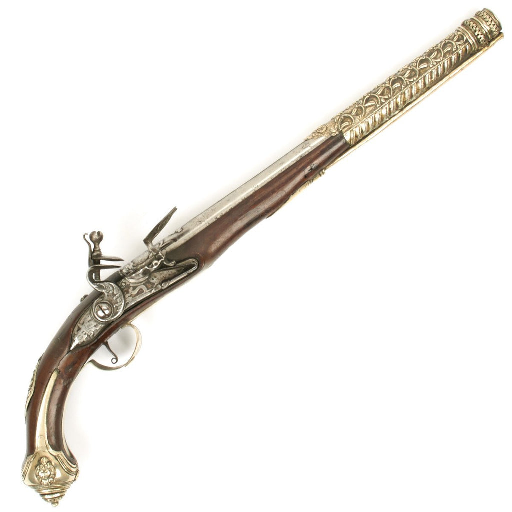 Original Islamic Silver Mounted Flintlock Pistol circa 1820 Original Items