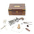 Original English Flintlock Ducks Foot Cased Pistol Set by King of London Original Items